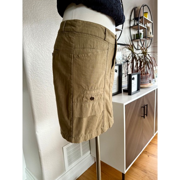 Anthropologie Hei Hei Women's Size 2 Olive Green Utility Style Skirt Boho Career - Picture 2 of 8
